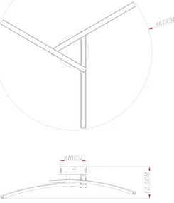 Globo 67098-18 - Lampadario a plafone LED TANSY 3xLED/6W/230V