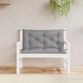 Cuscini Panca Da Giardino 2pz Grigi 100x50x7cm Tessuto Oxford /
