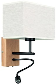 Spot-Light 57290974 - Lampada flessibile a LED BOHO 1xE27/25W + LED/1W/230V rovere