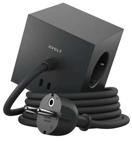 Avolt - Square 1 w/30W Dual USB-C & Magnet 1,8m Stockholm Black Avolt