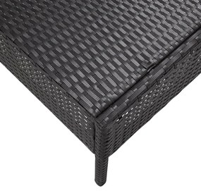 Set Divani da Giardino 5 pz con Cuscini in Polyrattan Nero