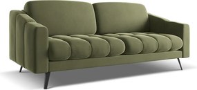 Divano verde con rivestimento in velluto 202 cm Nalu – Makamii
