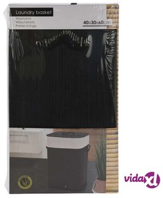 Bathroom Solutions Cesto Portabiancheria Pieghevole Nero