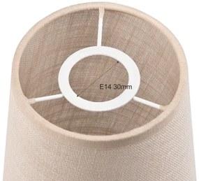Paralume di ricambio per lampadario e applique ANTONIO E14 150x120 mm beige