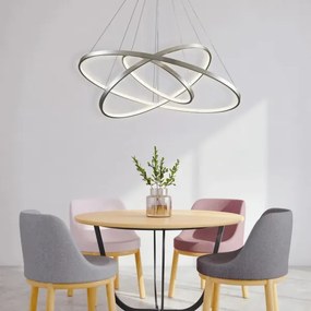 Lampadario LED a sospensione con filo LEA LED/60W/230V 4000K diametro 80 cm cromo