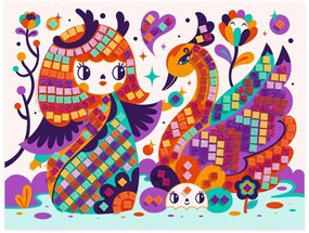 Mosaico - bambole kokeshi