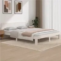 Giroletto Bianco in Legno Massello di Pino 160x200 cm cod mxl 51130