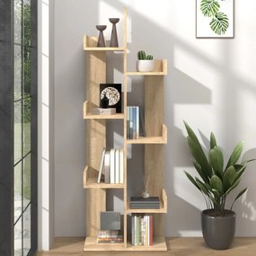 Libreria rovere sonoma 48x25,5x140 cm in truciolato