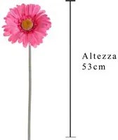 Set 12 Fiori Artificiali di Gerbera H 53 cm