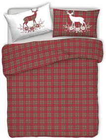 Parure copripiumiuno Tartan rosso  Made in Italy