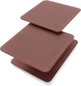 Tavolino da salotto color terracotta in vetro 54x115 cm Elvi – Marckeric