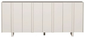 Cassettiera bassa modulare crema in legno di pino 200x85 cm Basu - WOOOD