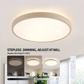 Brilagi - Lampada LED dimmerabile GLASS POOL DOUBLE LED/60W/230V 50 cm beige + telecomando
