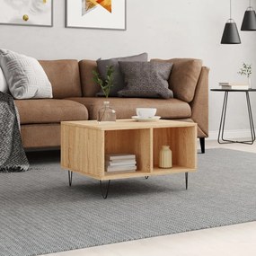 Tavolino Salotto Rovere Sonoma 60x50x36,5 Cm Legno Multistrato /