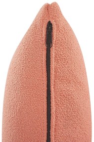 Chaise longue destra bouclé rosa pesca CHEVANNES Beliani