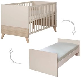 Lettino beige con altezza regolabile 70x140 cm Sidney – Roba