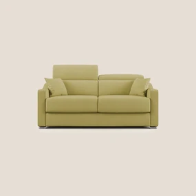 Amber divano letto matrimoniale in tessuto smacchiabile T05 giallo 191 cm (mat. 140x197)