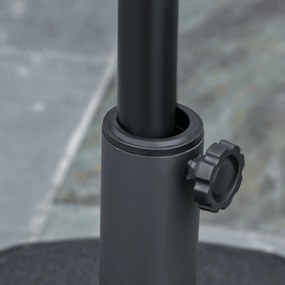 Base per Ombrellone da Giardino Ø55 cm 30 Kg in Plastica Nero...