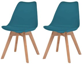 Sedie Da Pranzo 2 Pz Turchese İn Plastica /