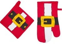 Set guanto e presina Babbo Natale