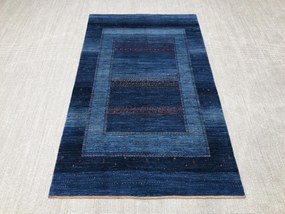 Loribaft Tappeto 140 x 230 Blu (Iran) Annodato A Mano