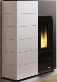 Palazzetti Ginger 9 Stufa A Pellet ecofire ad aria Canalizzata in acciaio Bianco