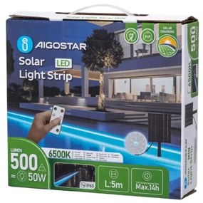 Aigostar - LED Striscia solare dimmerabile LED/5W/3,2V 5 m 6500K IP65 + +TC