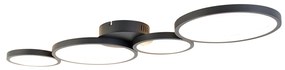 Plafoniera nera inclusa LED dimmerabile a 3 livelli - Lupolo