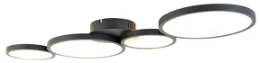 Plafoniera nera inclusa LED dimmerabile a 3 livelli - Lupolo