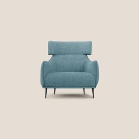 Zelda Poltroncina dal design moderno in morbido tessuto impermeabile T06 azzurro