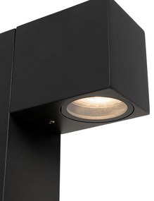 Lampada da esterno a stelo industriale nera 80 cm IP44 - Baleno