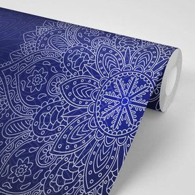 Carta da parati – Mandala blu scuro