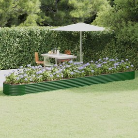 Letto Giardino Acciaio Verniciato A Polvere 544x100x36 Cm Verde /