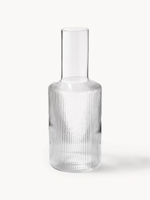Caraffa in vetro soffiato con scanalatura in rilievo Ripple, 1 L