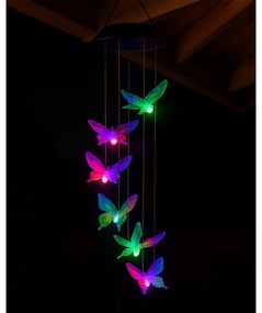Lampada solare RGB a LED 6xLED/1,2V 300 mAh IP44 farfalla