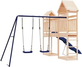 Set da Gioco da Esterno in Legno Massello di Pino