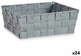 Cestino Multiuso Grigio Stoffa 2,4 L 20 x 8 x 24 cm (24 Unità)