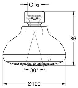GROHE 27606001 - Soffione doccia NEW TEMPESTA 100 100 mm cromo lucido