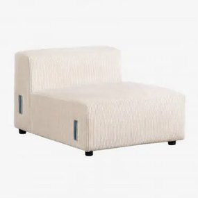 Modulo Centrale (85x113 Cm) Per Divano Componibile Bruna Velluto A Coste Beige Lin - Sklum