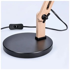 Solight WO57-B − Lampada da tavolo FALUN 1xE27/25W/230V nero