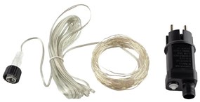 Mini LED 8 GIOCHI DI LUCE 15m Cavo ARGENTO IP44-1752296618 Colore Bianco Freddo 7500 - 8500 °K