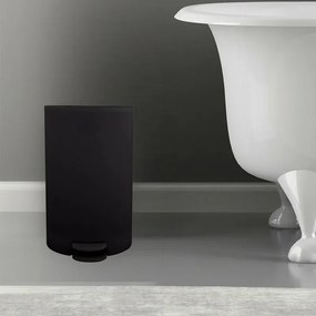 Pattumiera bagno 3 Lt nero con apertura a pedale Orbix