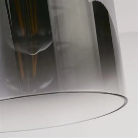 Searchlight 88911-1BK - Plafoniera SWEDEN 1xE27/60W/230V Ø22 cm nero/fumé