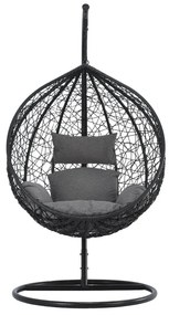 Poltrona sospesa grigio scuro in rattan artificiale Noela - Bonami Selection