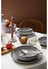 Set da tavola 12 pezzi grigio/porcellana