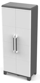 Armadio alto Transforming ARREDO 4M in polipropilene, grigio chiaro L 78 x H 184.4 x P 43.6 cm, 2 ante, adatto per interno/esterno