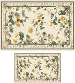 Set di tappetini per il bagno beige 2 pz 60x100 cm – Foutastic