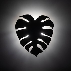 TK Lighting Applique Monstera, a forma di foglia, 3 x G9, acciaio, marrone