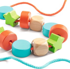 Perle in legno colorate - 24 perle