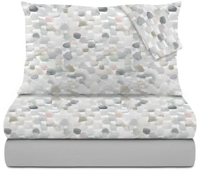 Completo letto matrimoniale Coriandoli grigio